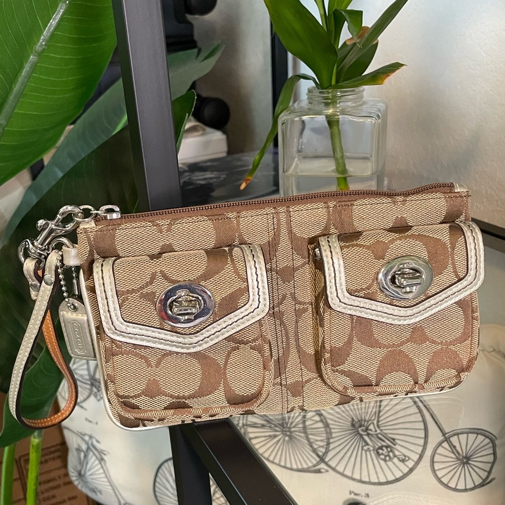 Coach large wristlet